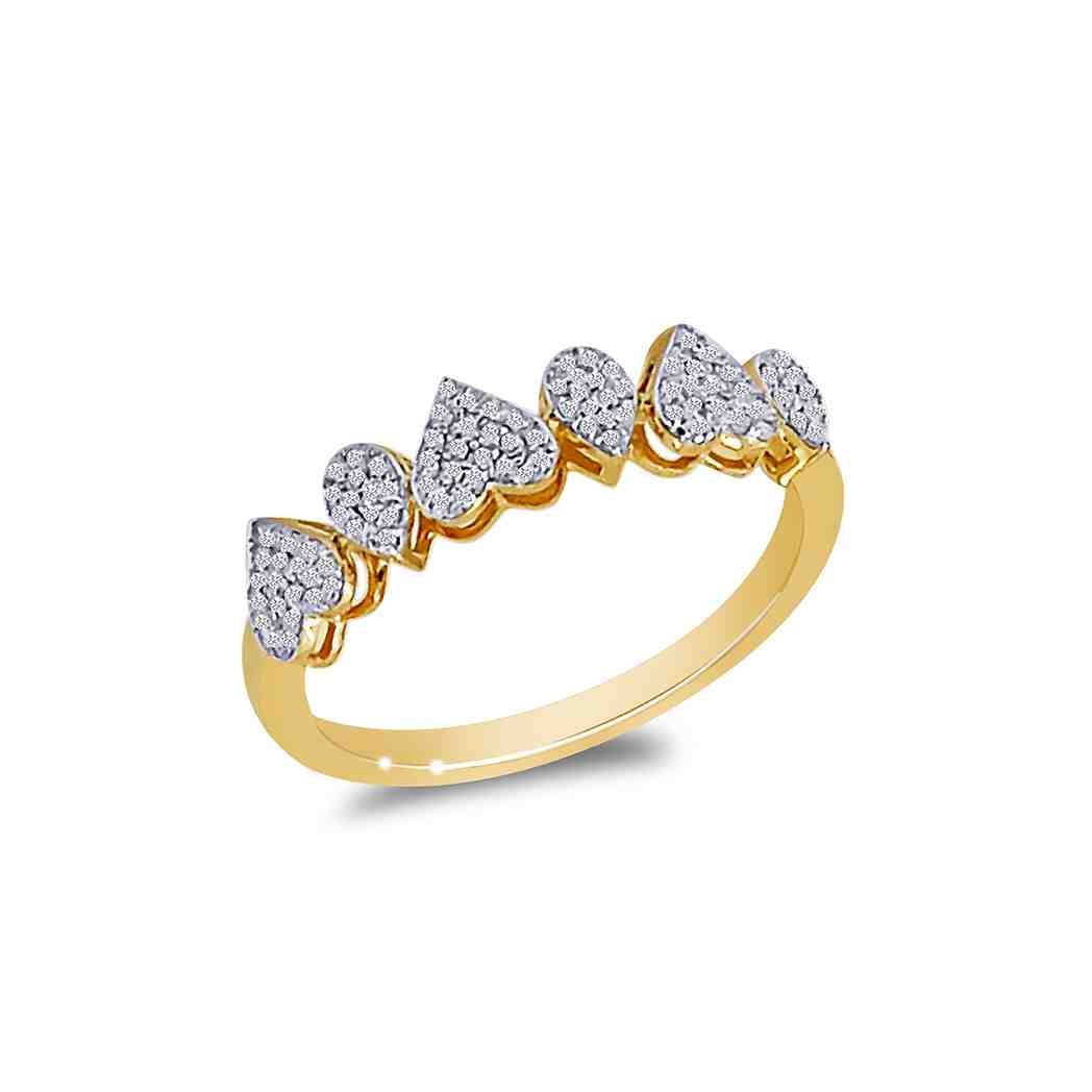 Triple Heart Ring with Diamonds Ring LR11806A